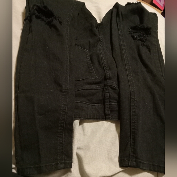 Womens high rise skinny distressed jeans Size 4 - Picture 3 of 6